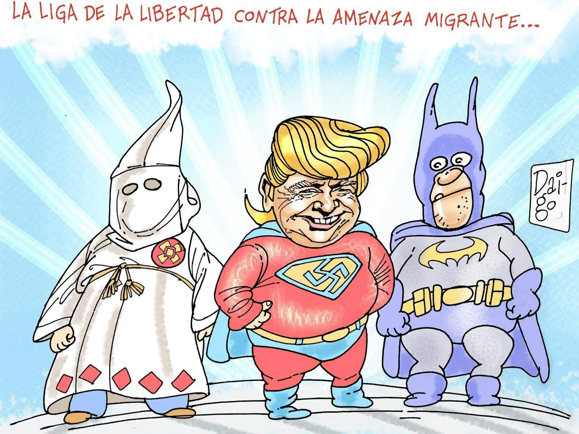 La liga de la libertad contra la amenaza migrante...